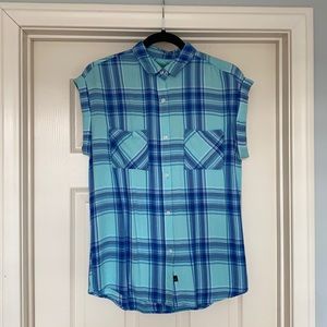 Rails Sleeveless Flannel Button Down